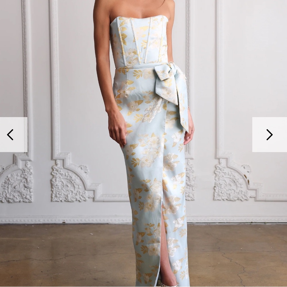 NWT NEVER WORN V Chapman The June Dress in Ballad Blue Baroque Floral